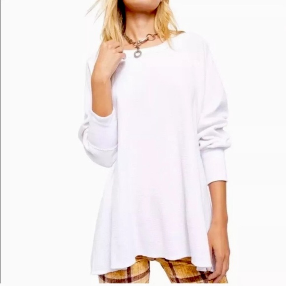 Amelia White Oversized Long Sleeve Thermal Top
Free People